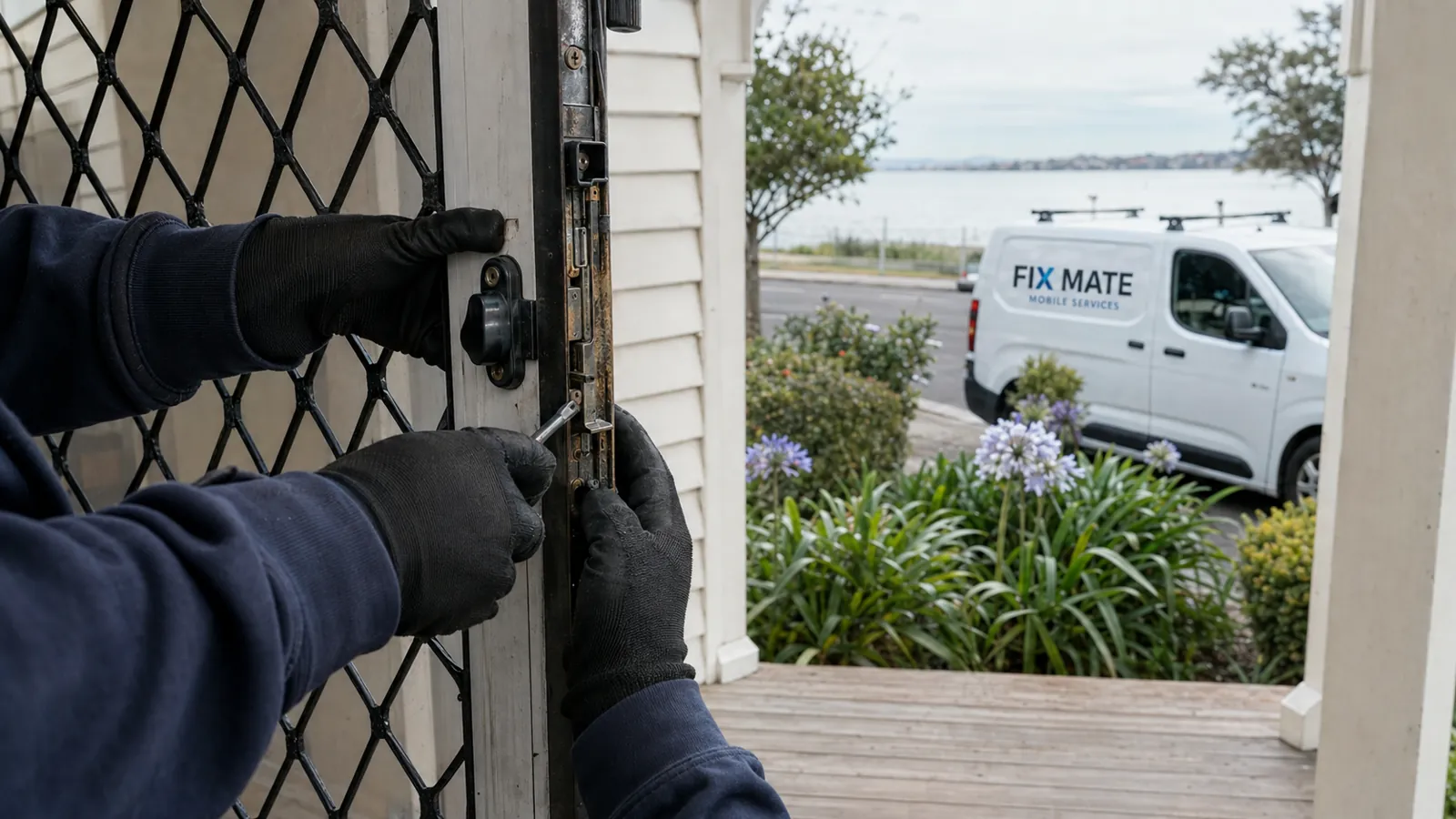 A Fix Mate mobile locksmith service call in Melbourne's southern suburbs